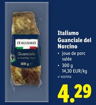 Offre: Italiamo Guanciale del Norcino