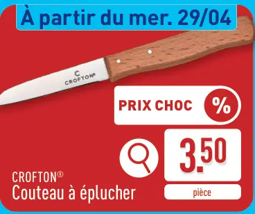 Offre: Couteau à éplucher