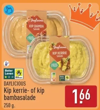 Aanbieding: Kip kerrie- of kip bambasalade