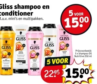 Promotie: Gliss shampoo en Conditioner