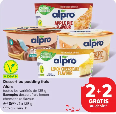 Offre: Dessert ou pudding frais
