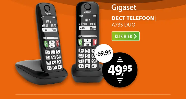 Aanbieding: Gigaset A735 Duo Zwart