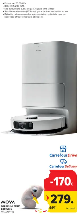 Offre: Aspirateur-robot E30 Ultra