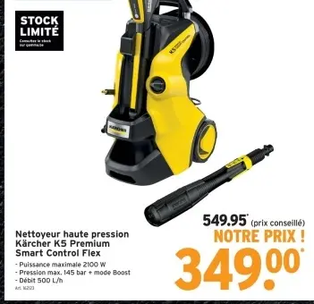 Offre: Nettoyeur haute pression K5 Premium Smart Control Flex