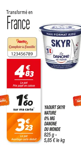 Offre: Yaourt skyr nature