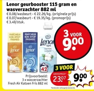 Promotie: Lenor geurbooster en wasverzachter