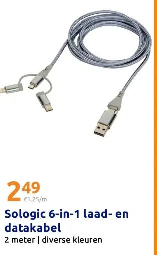 Promotie: 6-in-1 laad- en datakabel