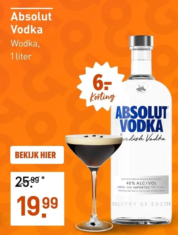 Aanbieding: Absolut Vodka