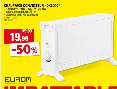 Offre: Chauffage convecteur "ck2000"