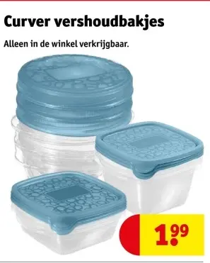 Aanbieding: vershoudbakjes