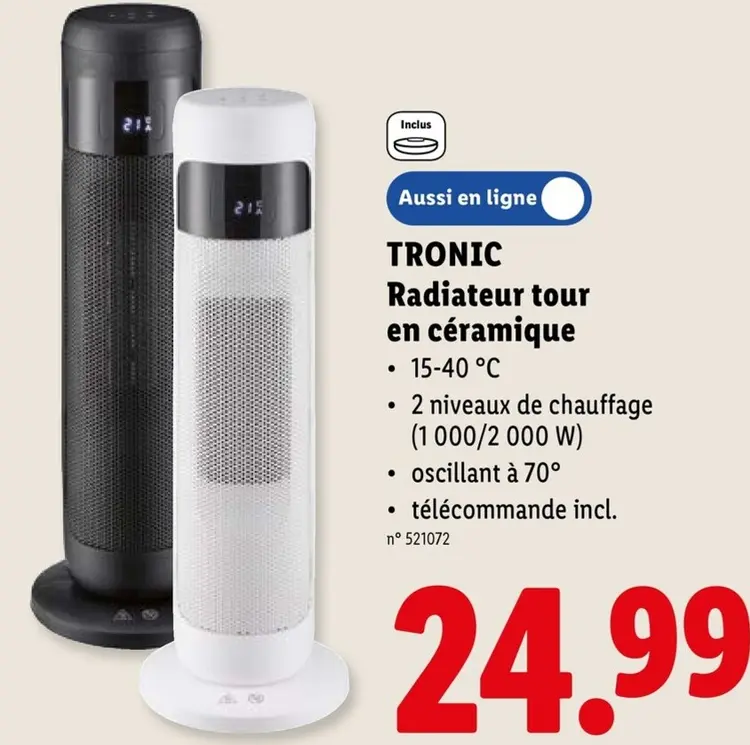 Offre: Radiateur tour en céramique