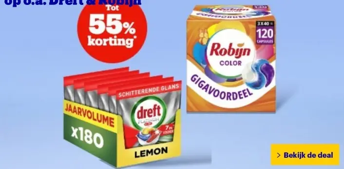 Aanbieding: Dreft Platinum Lemon & Robijn Color