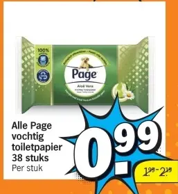Aanbieding: Alle Page vochtig toiletpapier