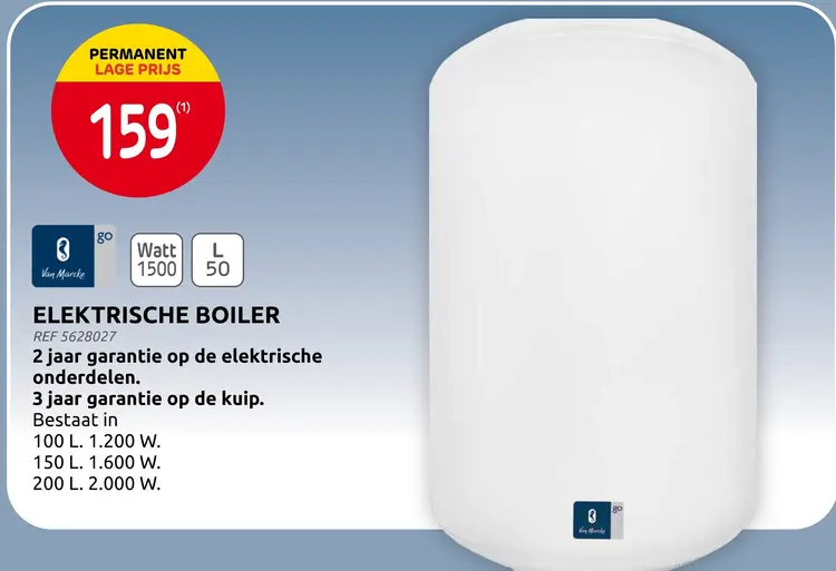 Promotie: Elektrische boiler