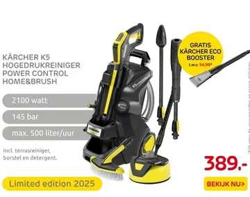 Aanbieding: KÄRCHER K5 HOGEDRUKREINIGER POWER CONTROL HOME&BRUSH