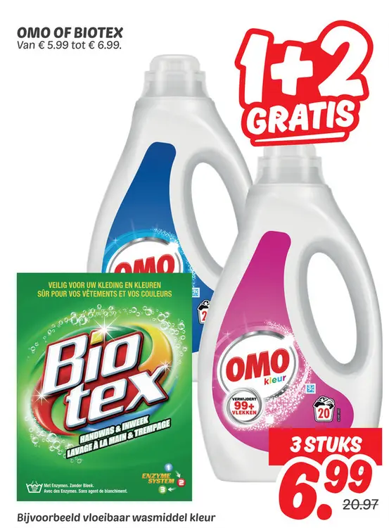 Aanbieding: Omo of Biotex