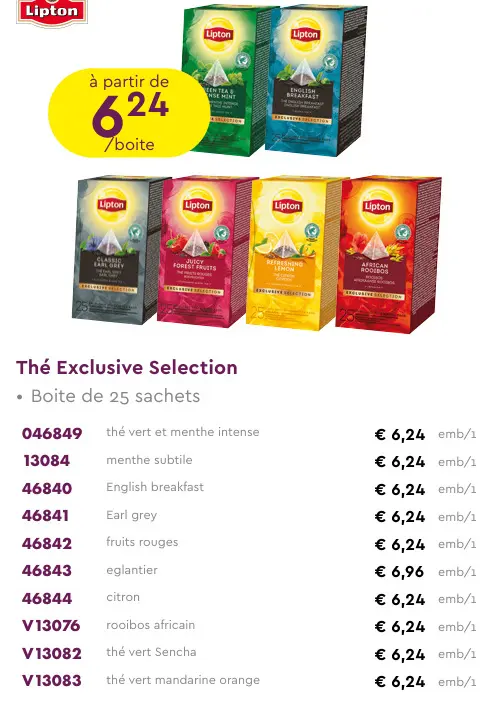 Offre: Thé Exclusive Selection