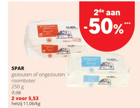 Promotie: Gezouten of ongezouten roomboter