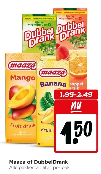Aanbieding: Maaza of DubbelDrank