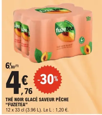Aanbieding: Thé noir glacé saveur pêche