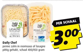 Aanbieding: Daily Chef penne zalm in roomsaus of lasagne