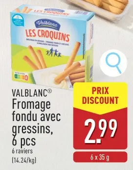 Offre: Fromage fondu avec gressins