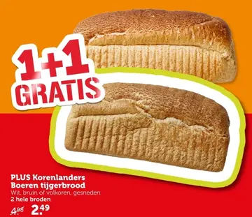 Aanbieding: PLUS Korenlanders Boeren tijgerbrood