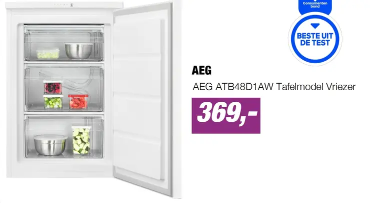 Aanbieding: AEG ATB48D1AW Tafelmodel Vriezer