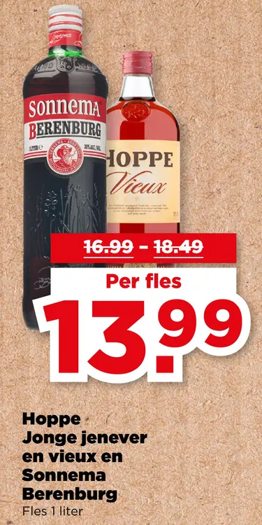 Aanbieding: Hoppe Jonge jenever en vieux en Sonnema Berenburg