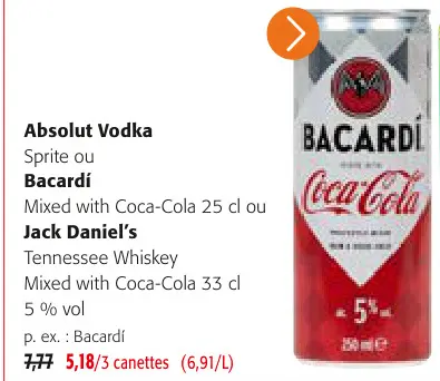 Offre: Bacardi Coca-Cola