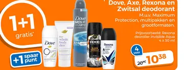 Aanbieding: Dove, Axe, Rexona en Zwitsal deodorant