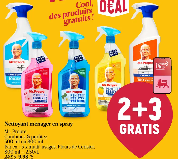 Offre: Nettoyant ménager en spray