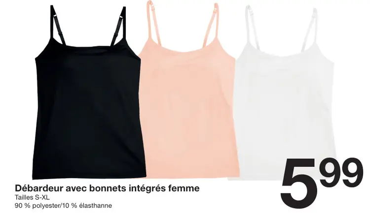 Offre: Débardeur avec bonnets intégrés femme