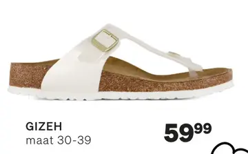 Aanbieding: Birkenstock Gizeh Slippers wit Synthetisch
