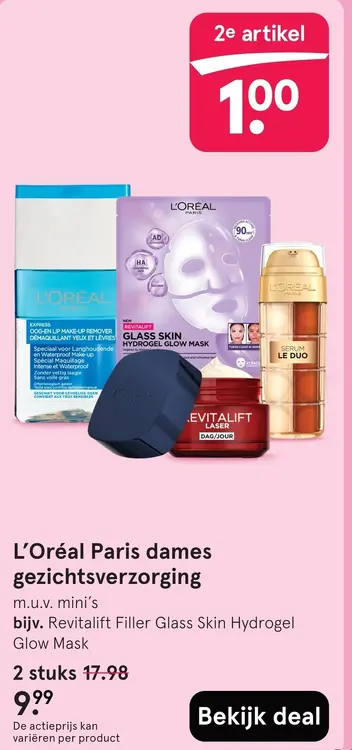 Aanbieding: L'Oréal Paris dames gezichtsverzorging