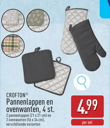 Promotie: Pannenlappen en ovenwanten