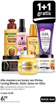 Aanbieding: Alle maskers en kuren van Elvive, Loving Blends, Guhl, Syoss en Gliss
