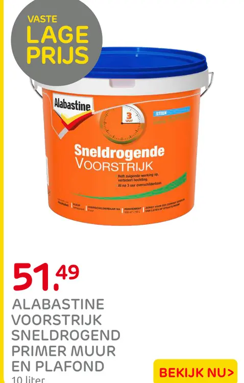 Aanbieding: Alabastine voorstrijk sneldrogend primer muur