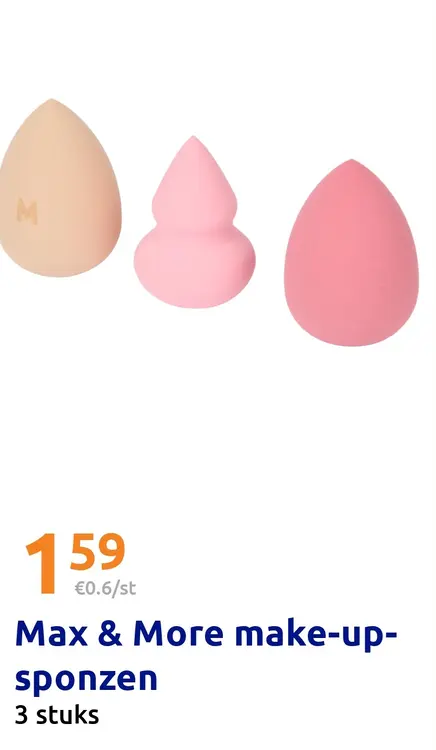 Aanbieding: Max & More make-up-sponzen