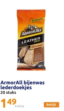 Aanbieding: ArmorAll bijenwas lederdoekjes