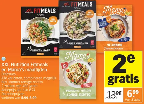 Offre: XXL Nutrition Fitmeals en Mama's maaltijden