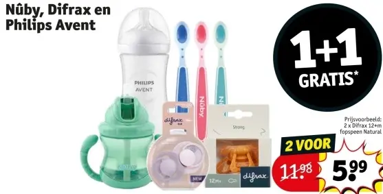 Promotie: Nûby, Difrax en Philips Avent