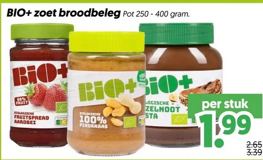 Aanbieding: BIO+ zoet broodbeleg