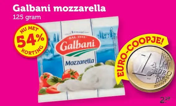 Aanbieding: mozzarella