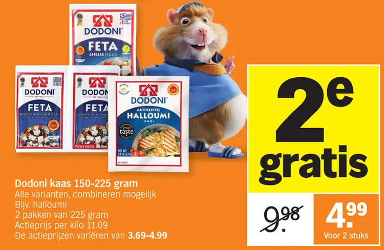 Promotie: Dodoni kaas