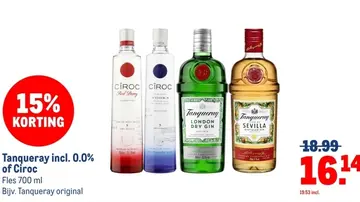 Aanbieding: Tanqueray incl. 0.0% of Ciroc