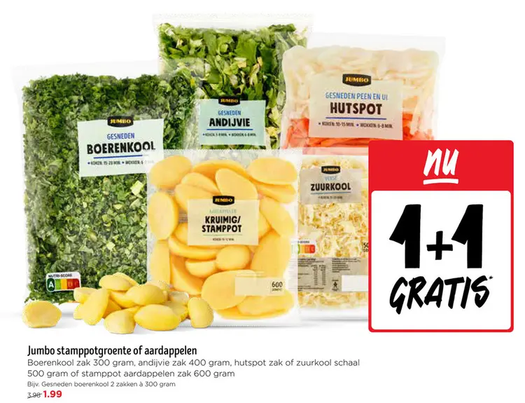 Aanbieding: Stamppotgroente of aardappelen