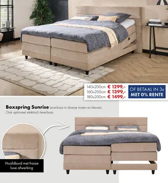 Aanbieding: Sunrise boxspring taupe