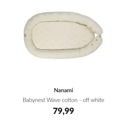 Aanbieding: Babynest Wave cotton - off white