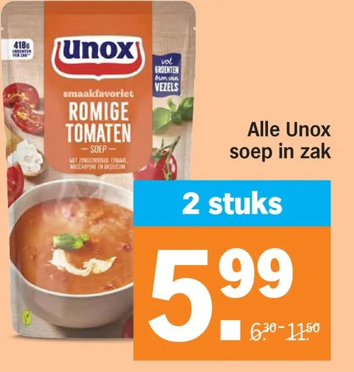 Aanbieding: Soep in zak